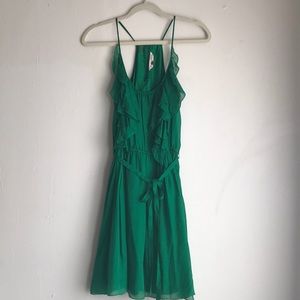 Rebecca Taylor green silk dress